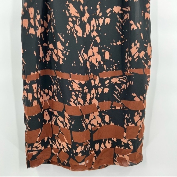 ASOS brown dress abstract print black lines size 4 - Picture 4 of 5